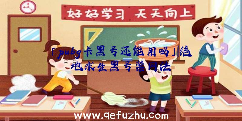 「pubg卡黑号还能用吗」|绝地求生黑号禁网法